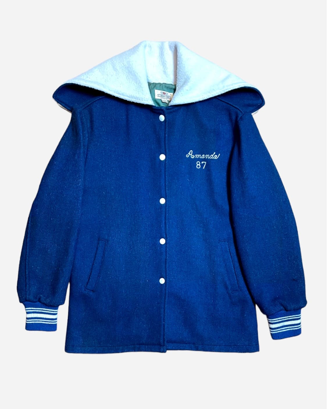 Blouson style universitaire rétro, Blouson d'école ancien, Veste vintage pour étudiants, Boutique Pickers Vintage Officiel, Mode Vintage Homme, Femme et Enfant