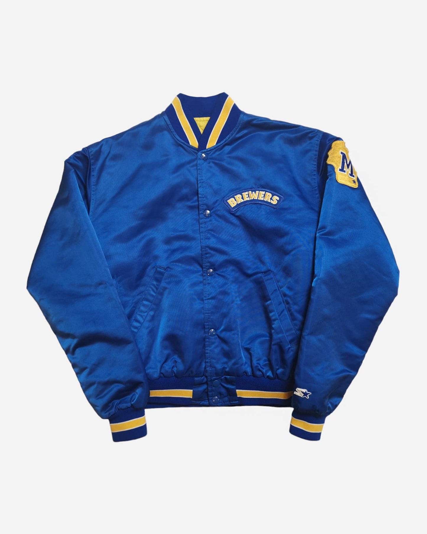 Starter Vintage Brewers de Milwaukee, Veste Starter vintage, Veste rétro Starter, Starter jacket années 90, Boutique Pickers Vintage Officiel, Mode Vintage Homme, Femme et Enfant.