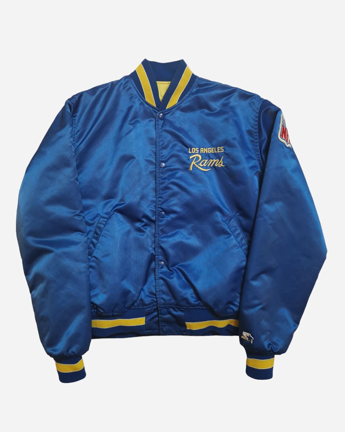 Starter Vintage Rams de Los Angeles, Veste Starter vintage, Veste rétro Starter, Starter jacket années 90, Boutique Pickers Vintage Officiel, Mode Vintage Homme, Femme et Enfant.