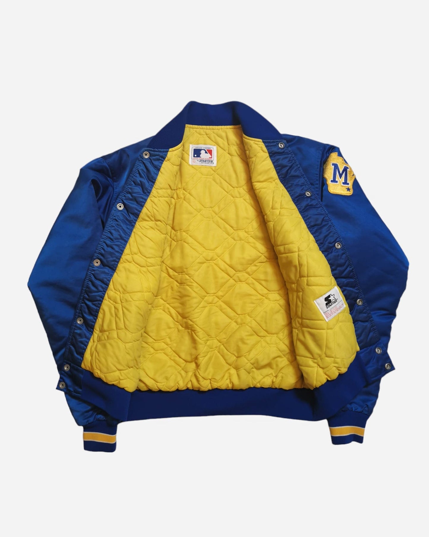 Starter Vintage Brewers de Milwaukee, Veste sport vintage Starter, Starter jacket collection, Mode streetwear Starter, Veste Starter classique, Boutique Pickers Vintage Officiel, Mode Vintage Homme, Femme et Enfant.