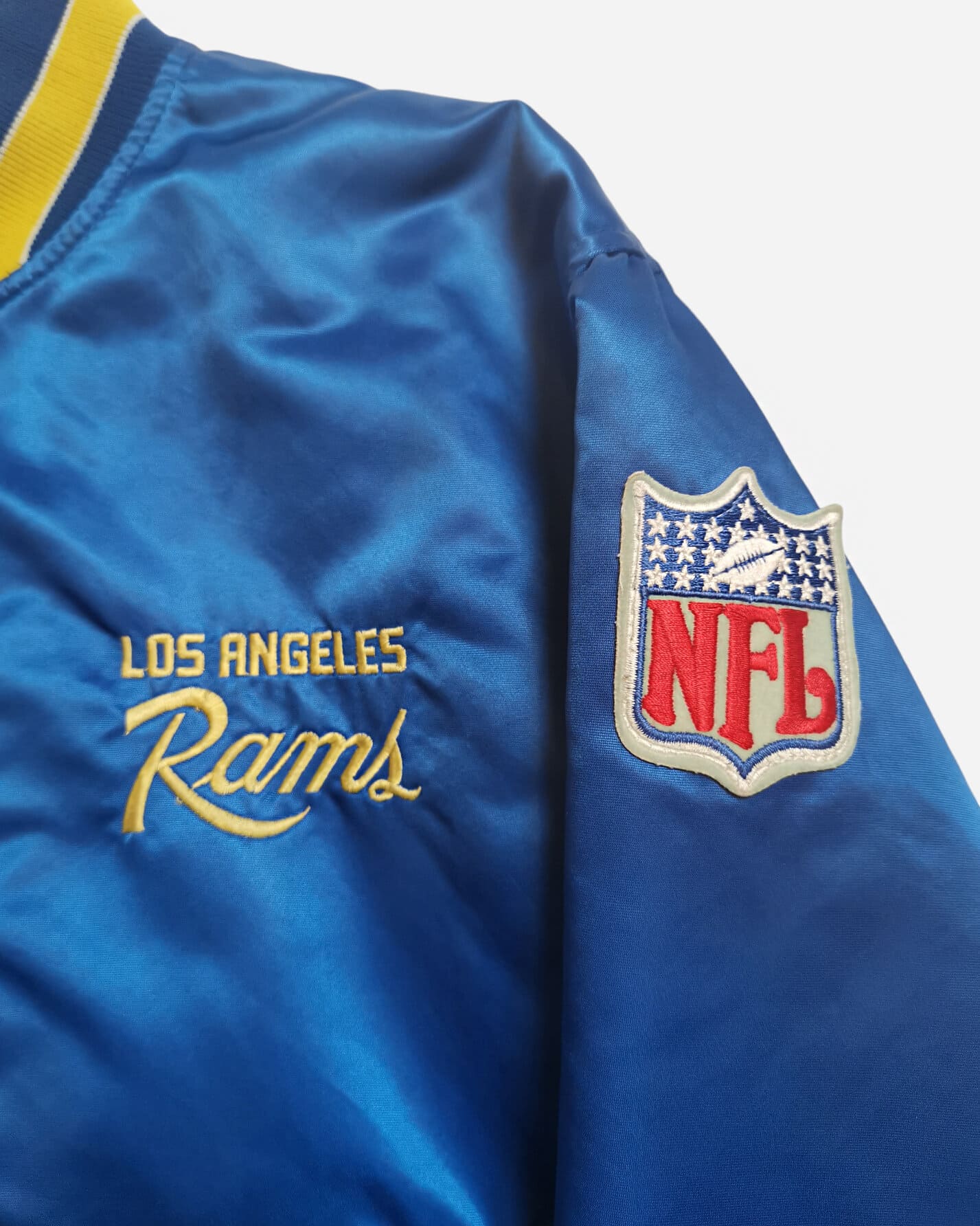Starter Vintage Rams de Los Angeles, Veste Starter années 80/90, Starter jacket neuve, Jacket Vintage starter 90, Baseball Jacket Vintage, Boutique Pickers Vintage Officiel, Mode Vintage Homme, Femme et Enfant.