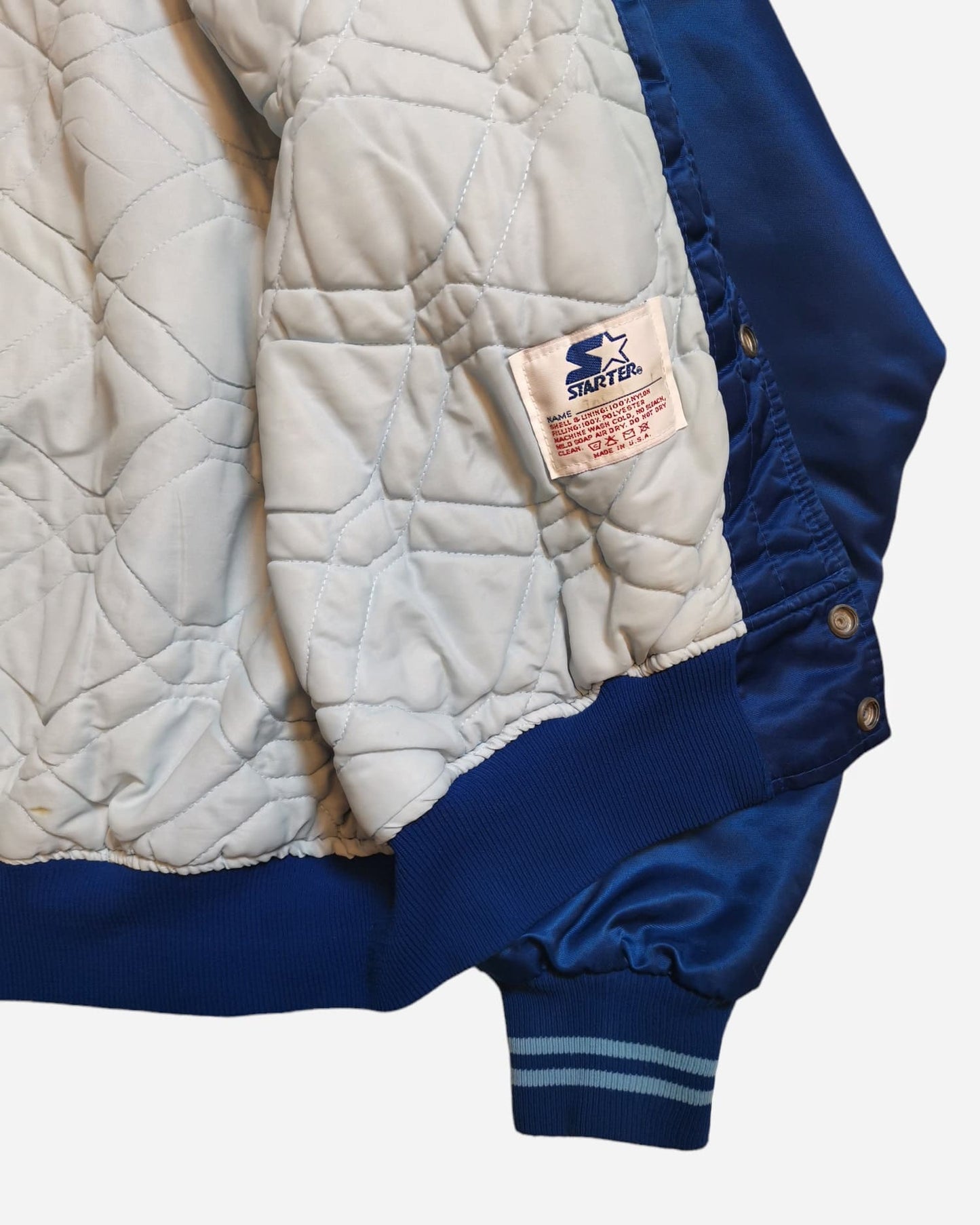 Starter Blue Jays de Toronto, Starter jacket homme/femme, Veste vintage authentique Starter, Starter jacket occasion, Style urbain Starter, Boutique Pickers Vintage Officiel, Mode Vintage Homme, Femme et Enfant.