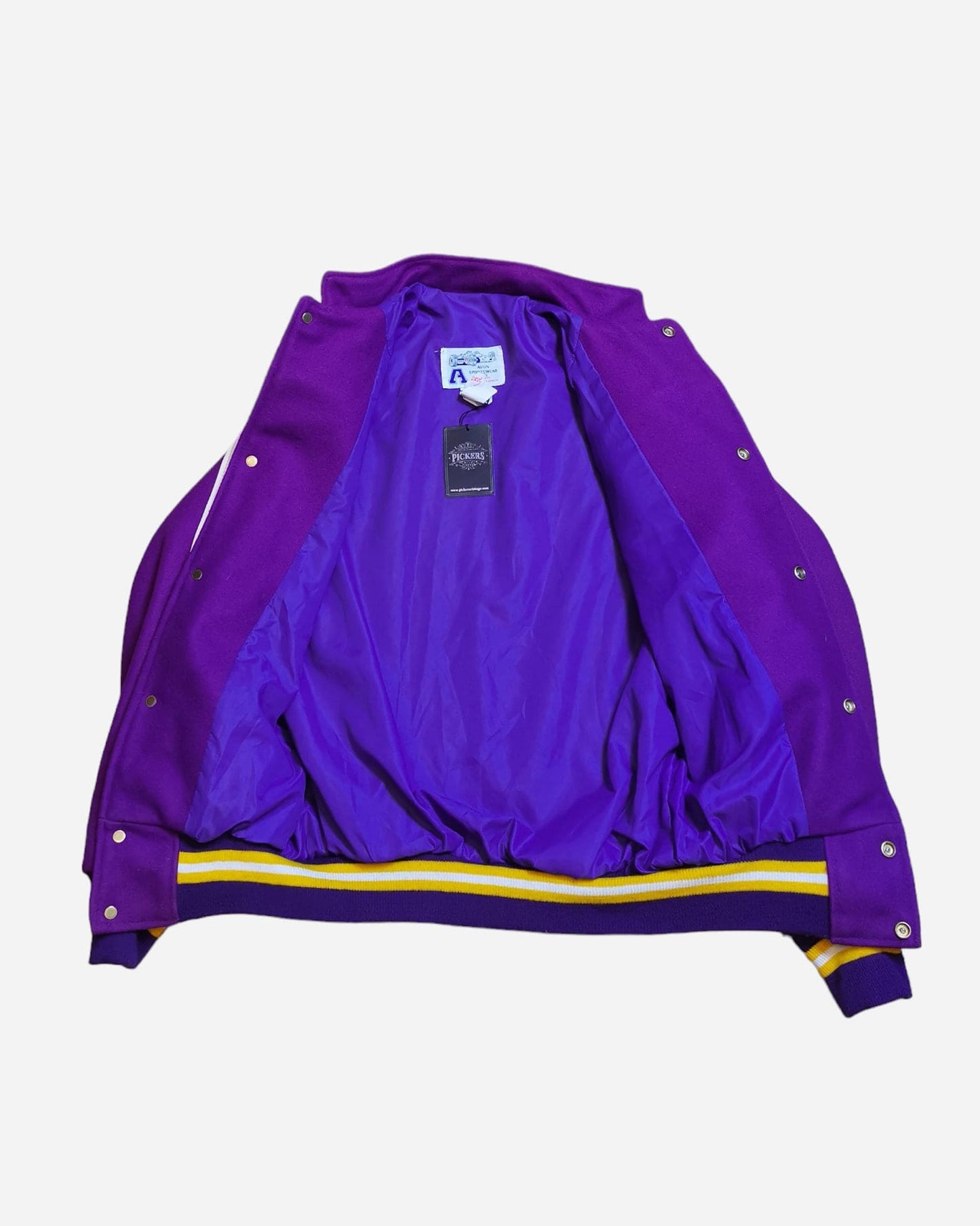 Veste vintage pour étudiants, Manteau de baseball rétro, Veste à lettres chenille, Veste sportif des années 90, Blouson d'équipe universitaire classique, Boutique Pickers Vintage Officiel, Mode Vintage Homme, Femme et Enfant