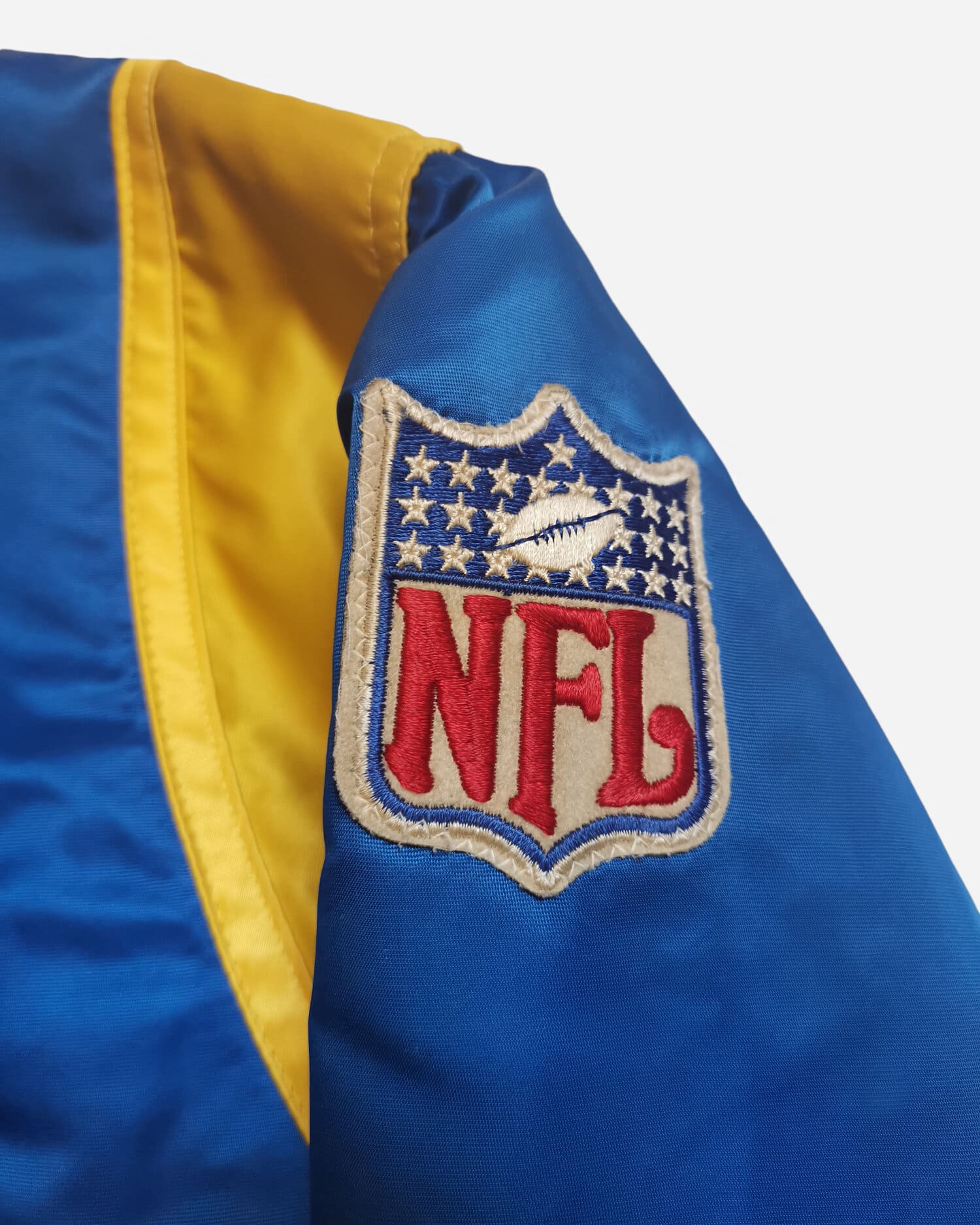 Starter Vintage Rams de Los Angeles, Veste Starter vintage, Veste rétro Starter, Starter jacket années 90, Vêtement vintage Starter, Boutique Pickers Vintage Officiel, Mode Vintage Homme, Femme et Enfant.